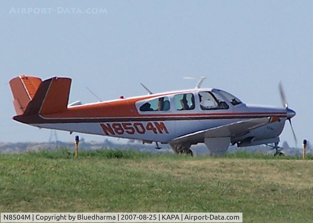N8504M, 1963 Beech P35 Bonanza C/N D-7175, Engine run up prior to takeoff