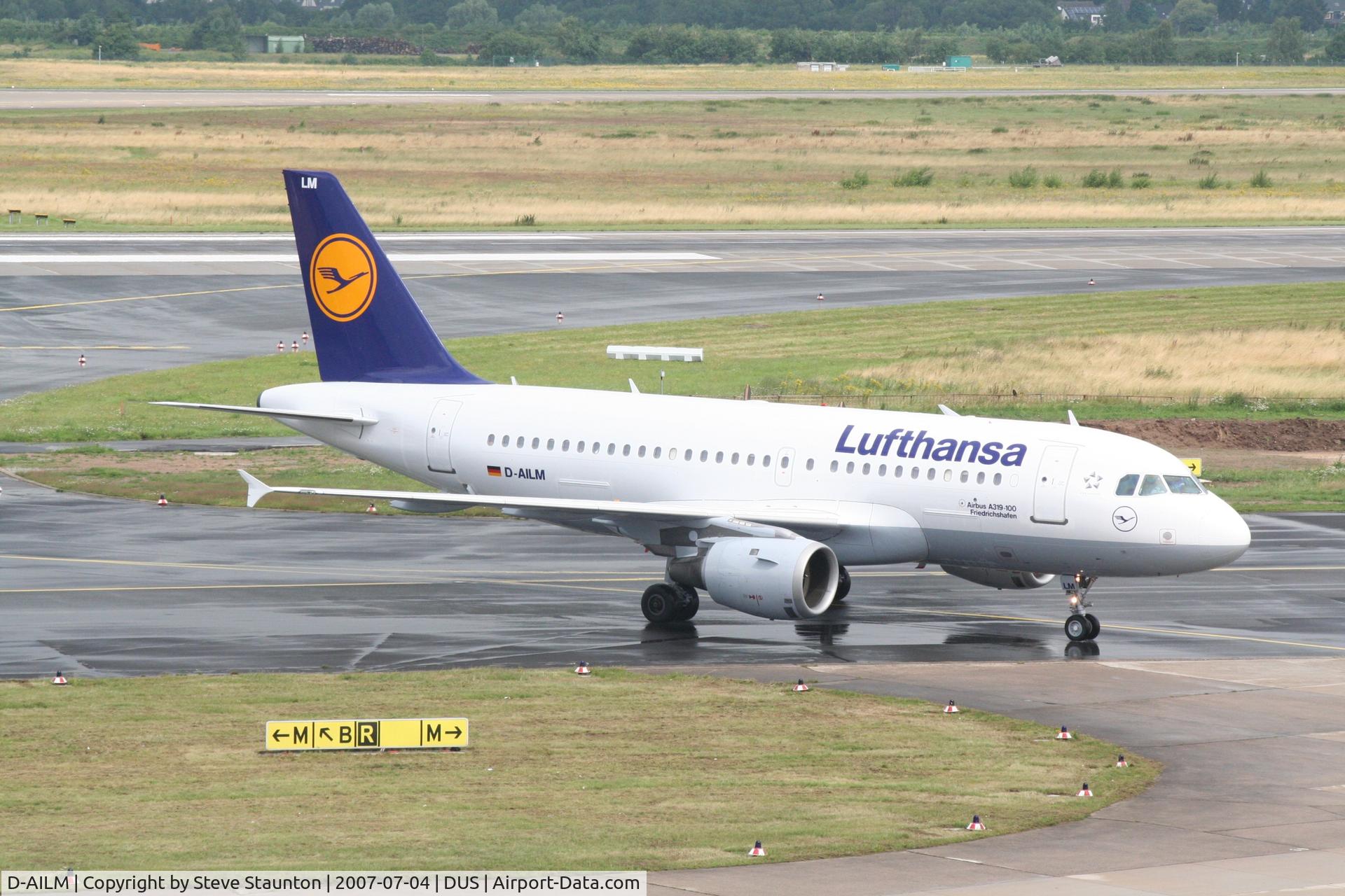 D-AILM, 1997 Airbus A319-114 C/N 694, Taken at Dusseldorf Airport July 2007