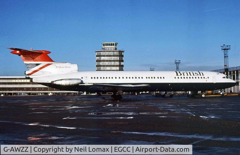 G-AWZZ, 1972 Hawker Siddeley HS-121 Trident 3B-101 C/N 2326, On stand.