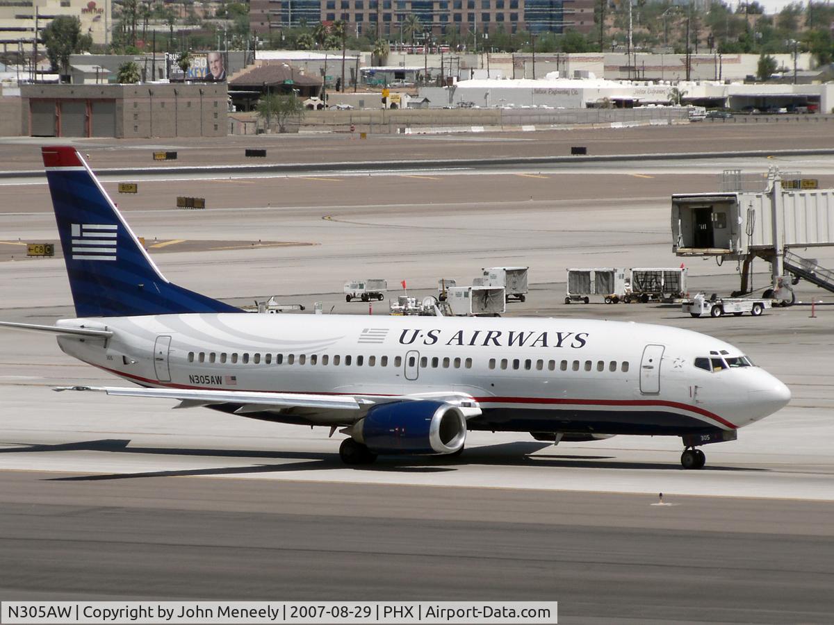 N305AW, 1988 Boeing 737-3G7 C/N 24012, Taxiing for take-off