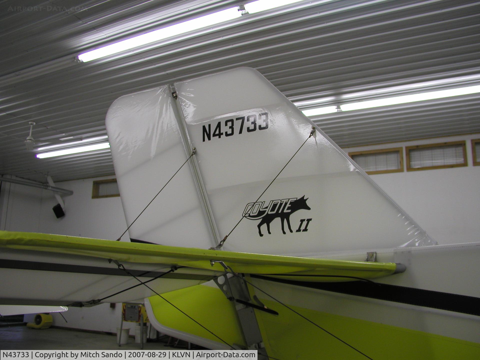 N43733, 2007 Rans S-6ES Coyote II C/N 05051666, Thanks to Paul Lamberty for this picture.