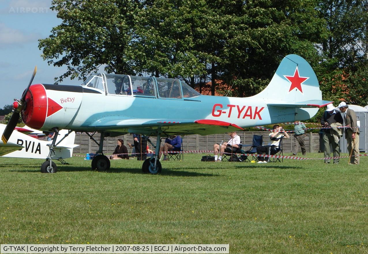 G-TYAK, 1989 Bacau Yak-52 C/N 899907, 2007 PFA Regional Rally at Sherburn , Yorkshire , UK