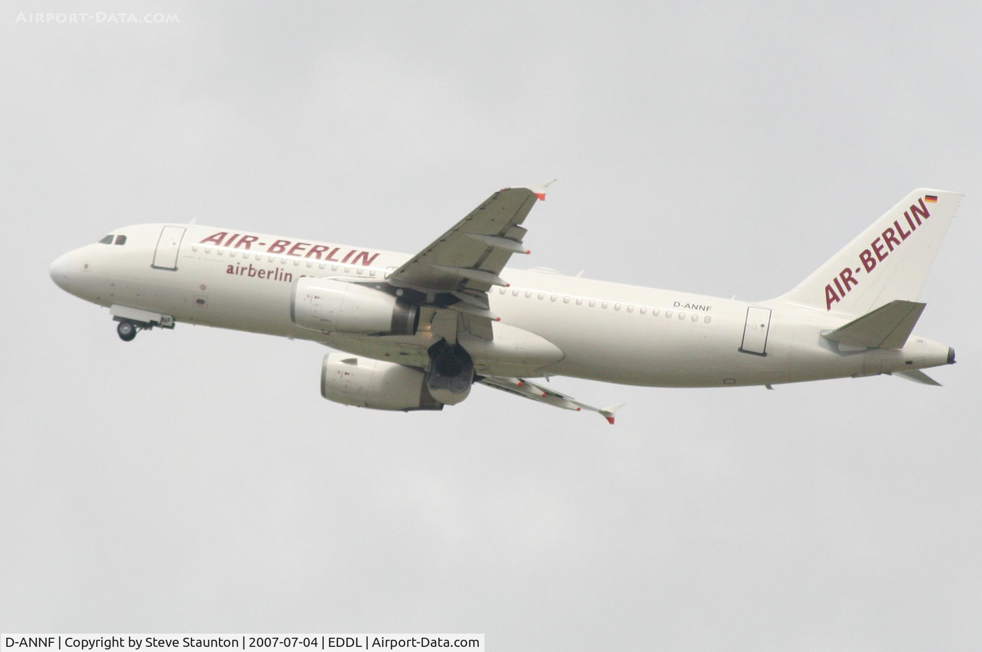 D-ANNF, 2001 Airbus A320-232 C/N 1650, Taken at Dusseldorf July 2007
