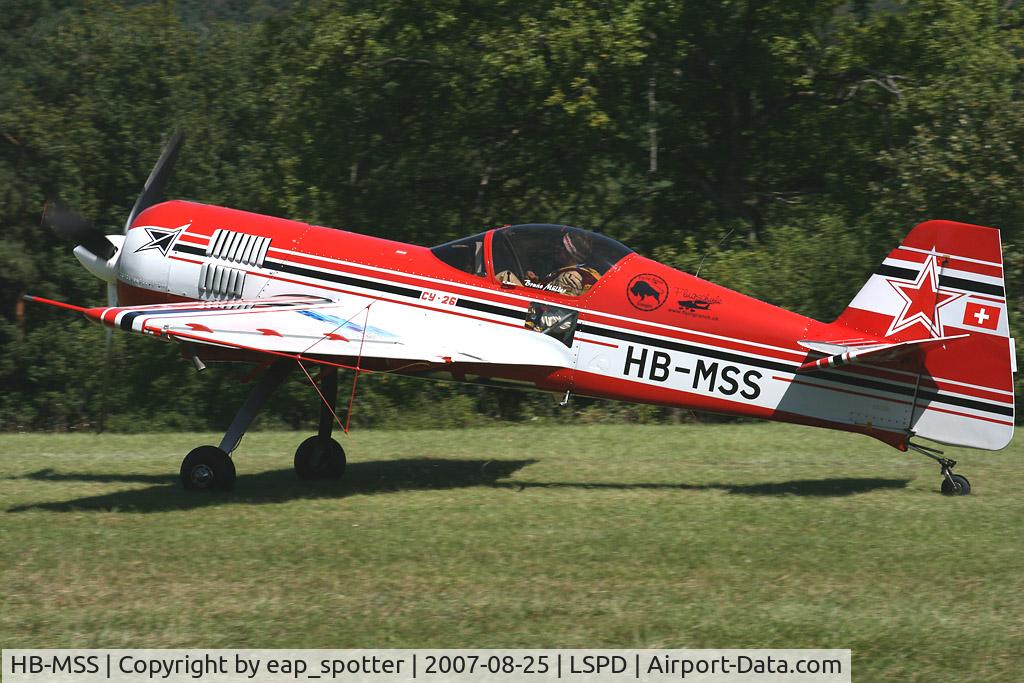 HB-MSS, 1990 Sukhoi SU-26M C/N 07-04, Airshow 2007 Dittingen
