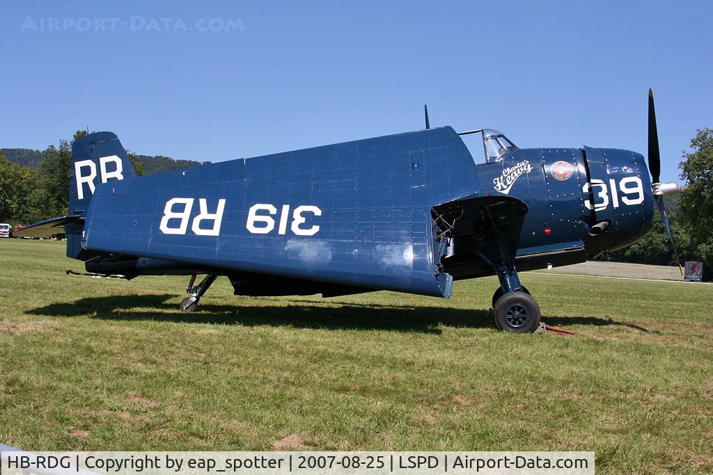 HB-RDG, 1945 Grumman TBM-3R Avenger C/N 3381, airshow 2007 Dittingen