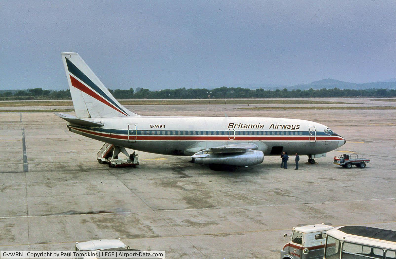 G-AVRN, 1969 Boeing 737-204 C/N 19711, On tarmac ready to fly holidaymakers and me back from Spain