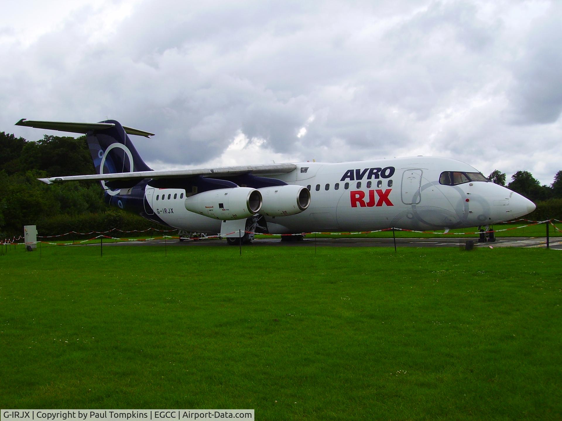 G-IRJX, 2001 British Aerospace Avro 146-RJ100 C/N E3378, In retirement at MAN
