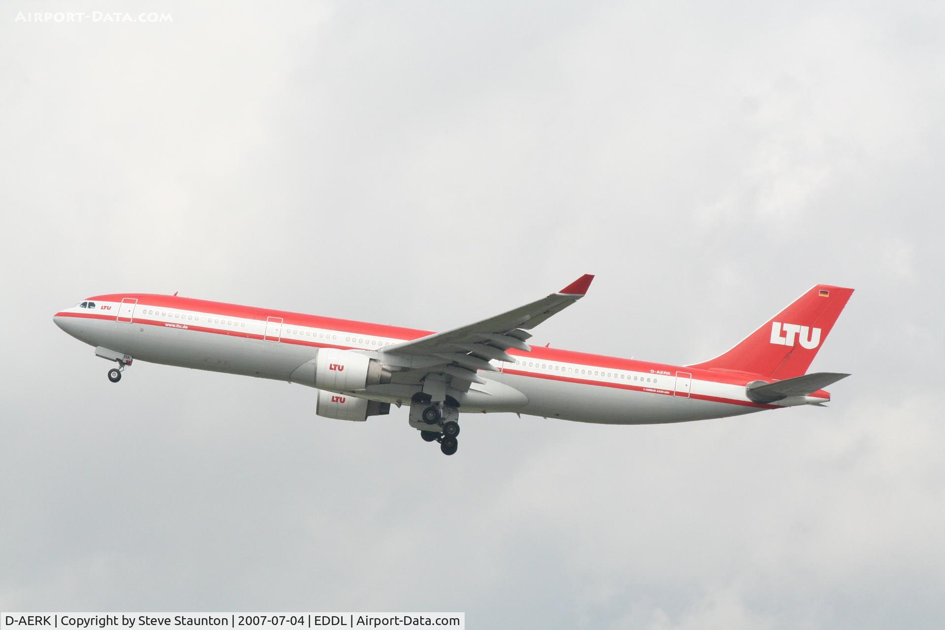 D-AERK, 1996 Airbus A330-322 C/N 120, Taken at Dusseldorf July 2007