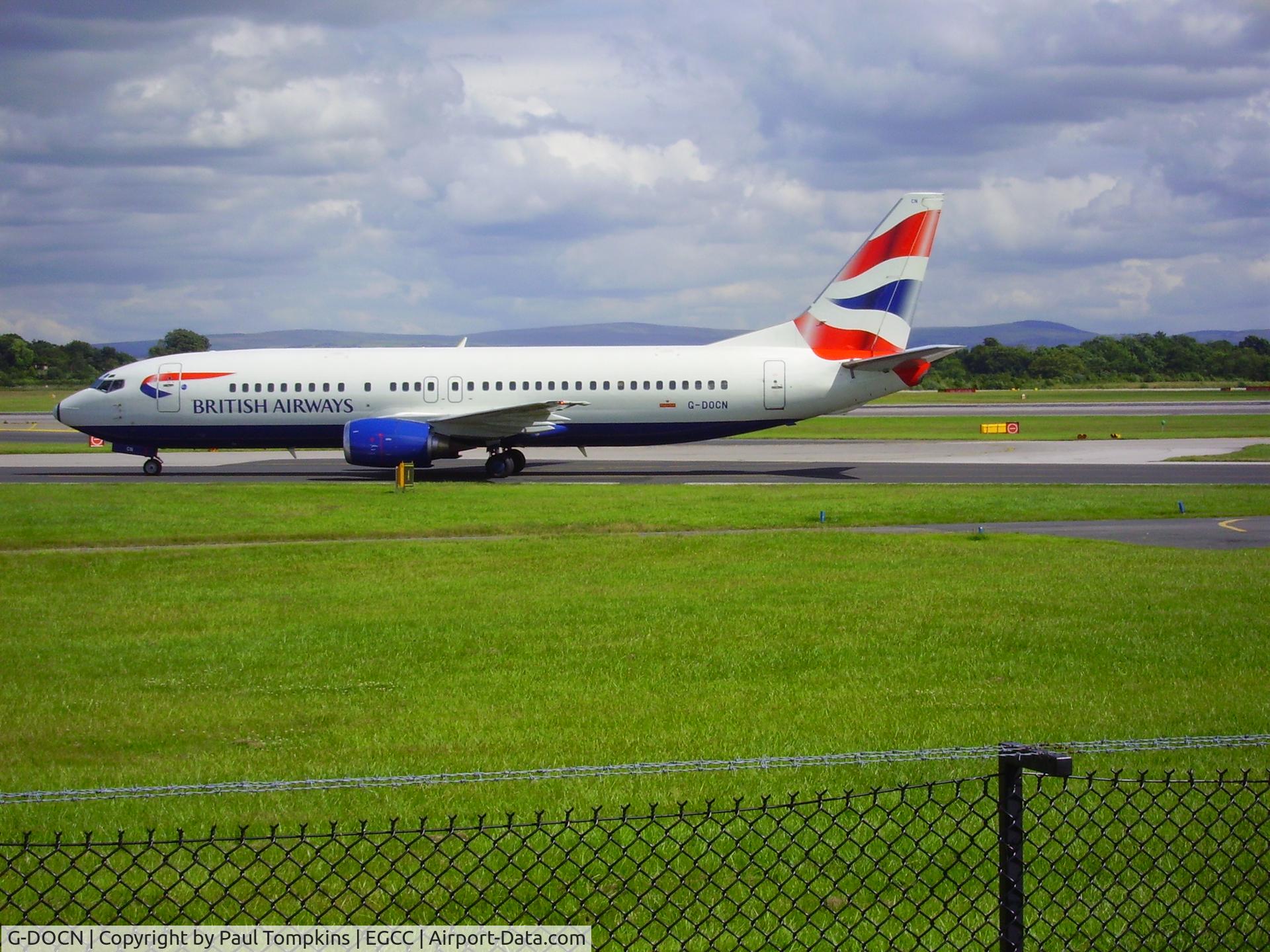 G-DOCN, 1992 Boeing 737-436 C/N 25848, Just landed at Manchester, UK
