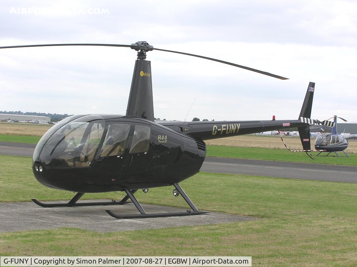 G-FUNY, 2006 Robinson R44 Raven II C/N 11101, R44 at Wellesbourne Mountford