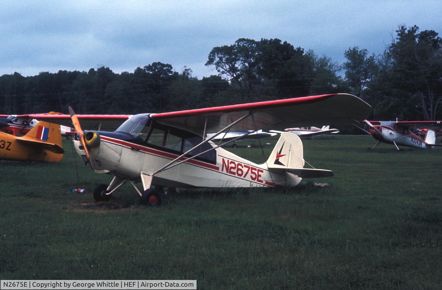 N2675E, 1946 Aeronca 7AC Champion C/N 7AC-6255, May 1968 Manassas, Va ready for flight to Jacksonville, FL