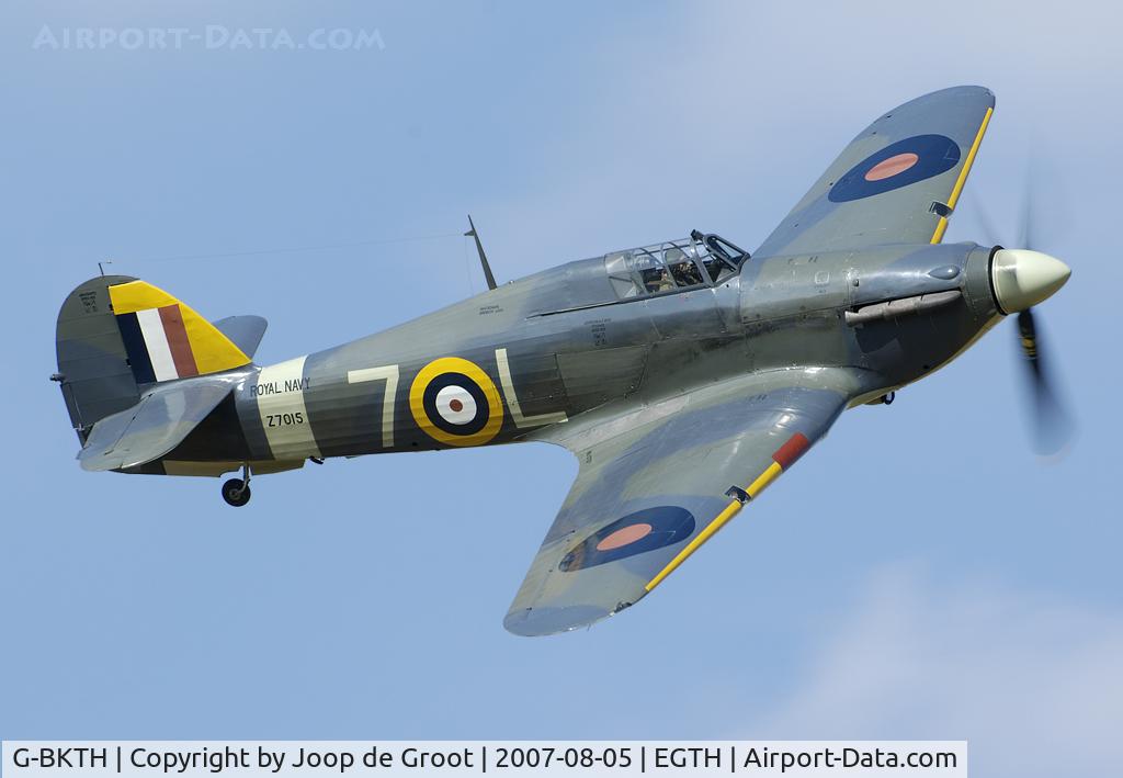 G-BKTH, 1939 Hawker (CCF) Sea Hurricane Mk1B C/N CCF/41H/4013, As always the Sea Hurricane was flown sharply across Old Warden airfield during the anual summer air show.