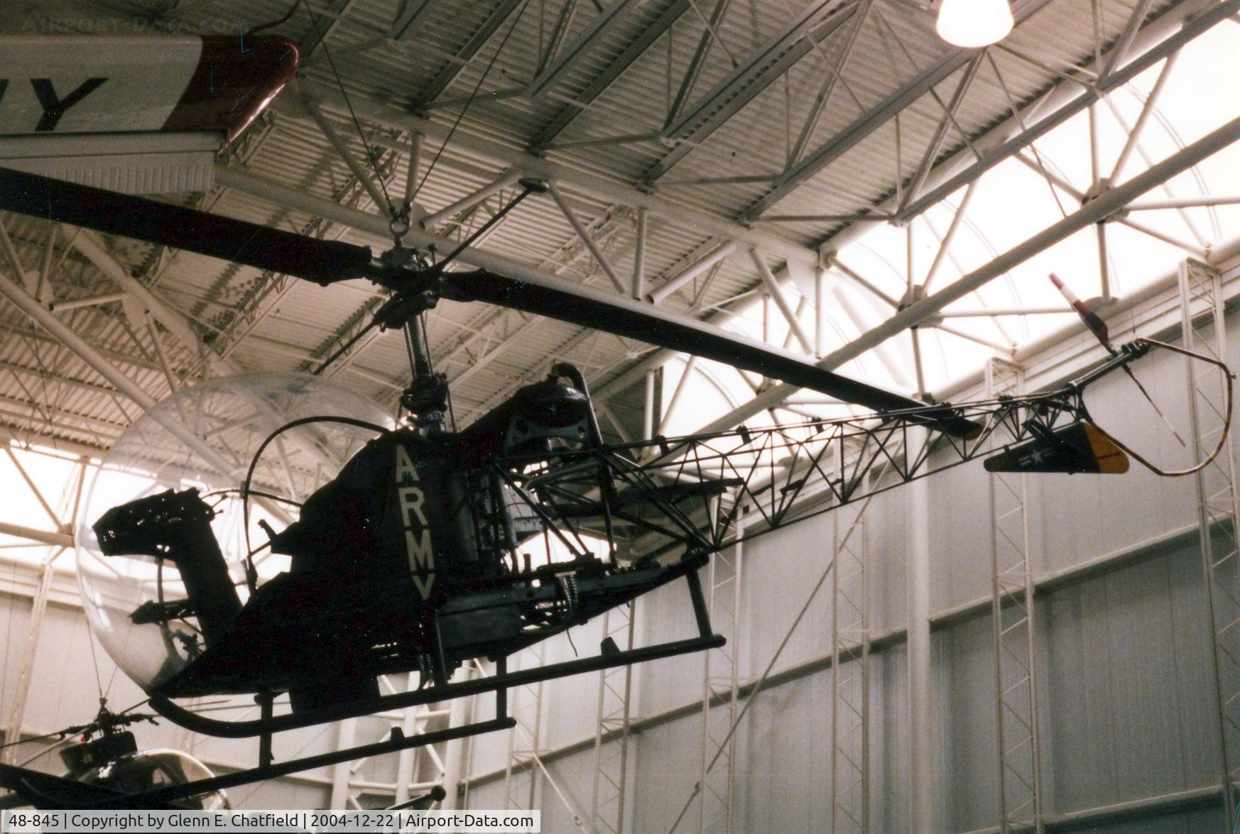 48-845, 1948 Bell H-13C Sioux C/N 129, OH-13C at the Army Aviation Museum, Ft. Rucker, AL