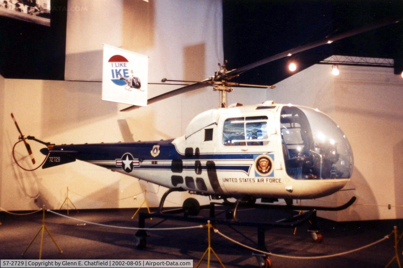 57-2729, 1957 Bell UH-13J Sioux C/N 1576, UH-13J at the Strategic Air & Space Museum, Ashland, NE.  On loan from the National Air & Space Museum