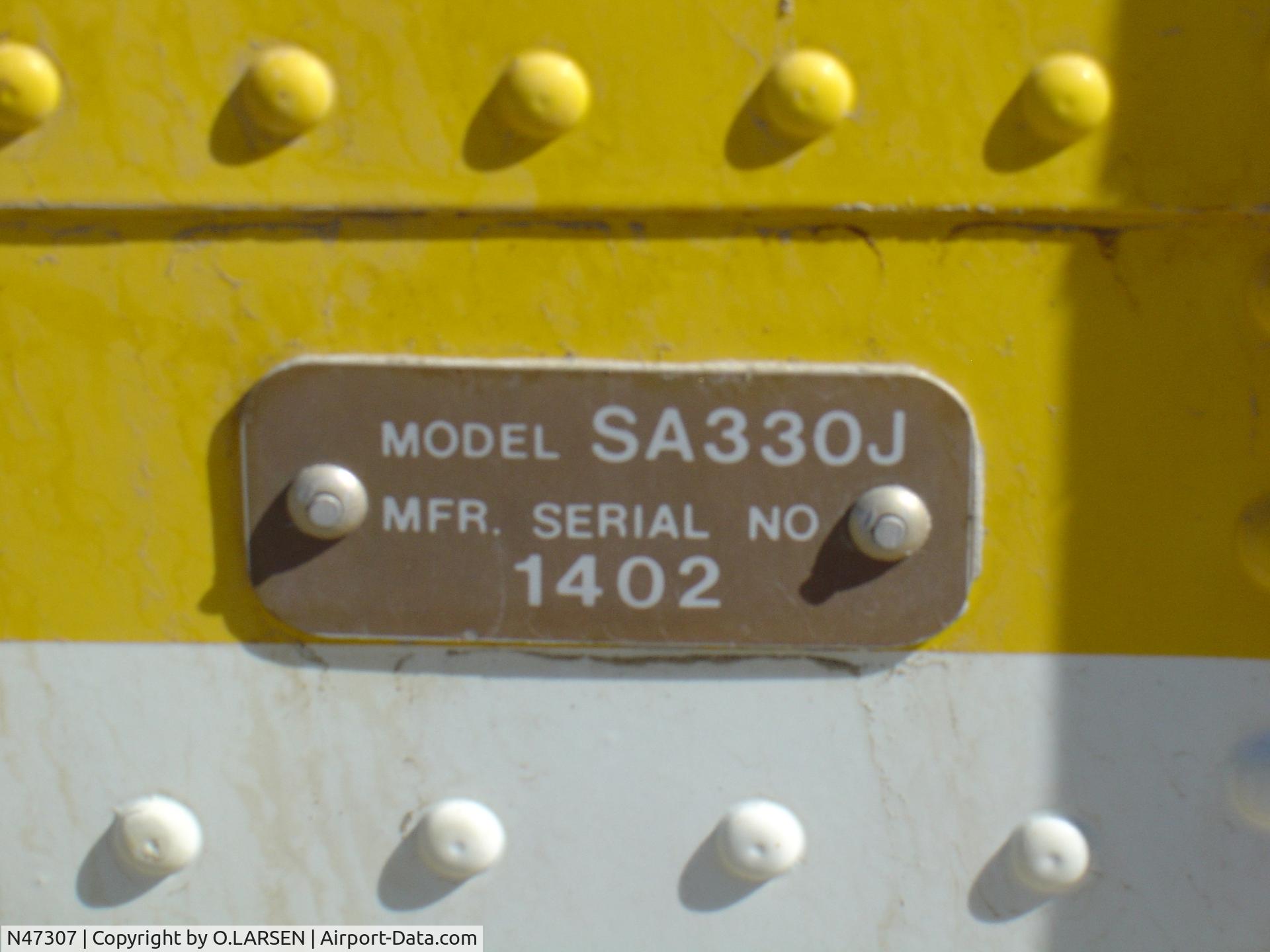 N47307, Aerospatiale SA-330J Puma C/N 1402, Located in scrap yard