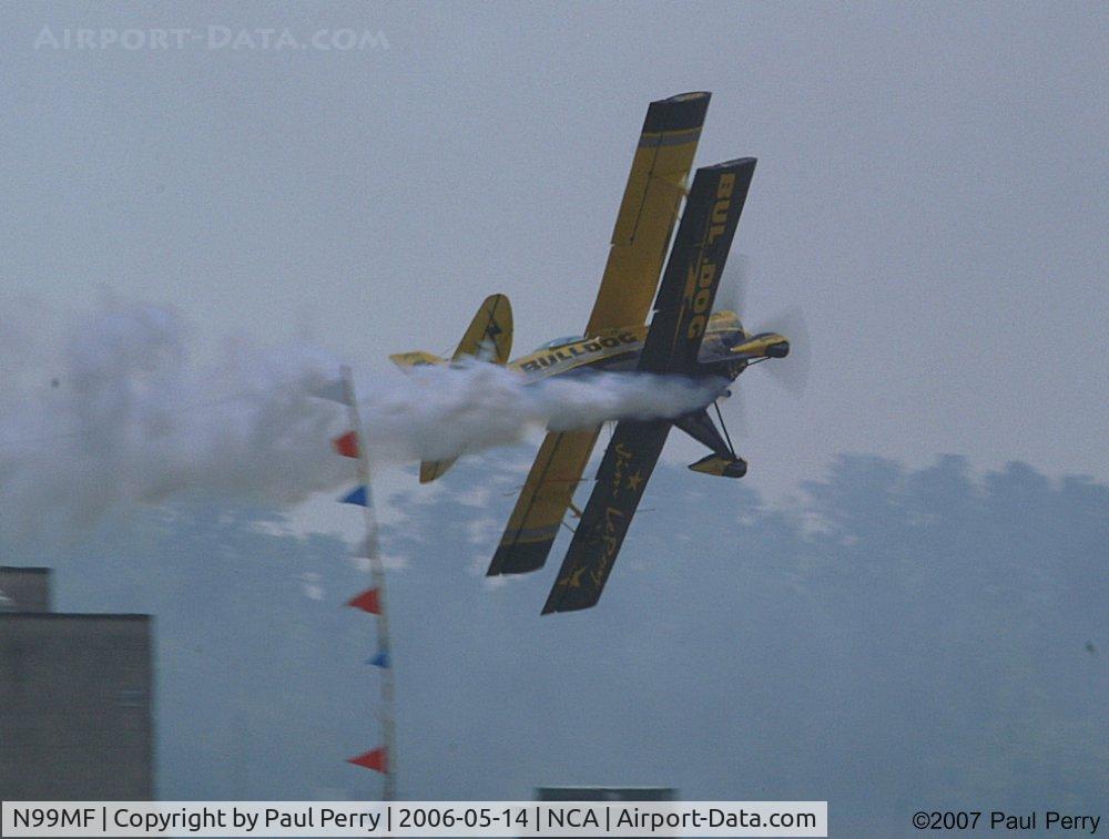 N99MF, 1982 Pitts S-2S Special C/N 3004, Jim pulling some Gs after slicing a ribbon