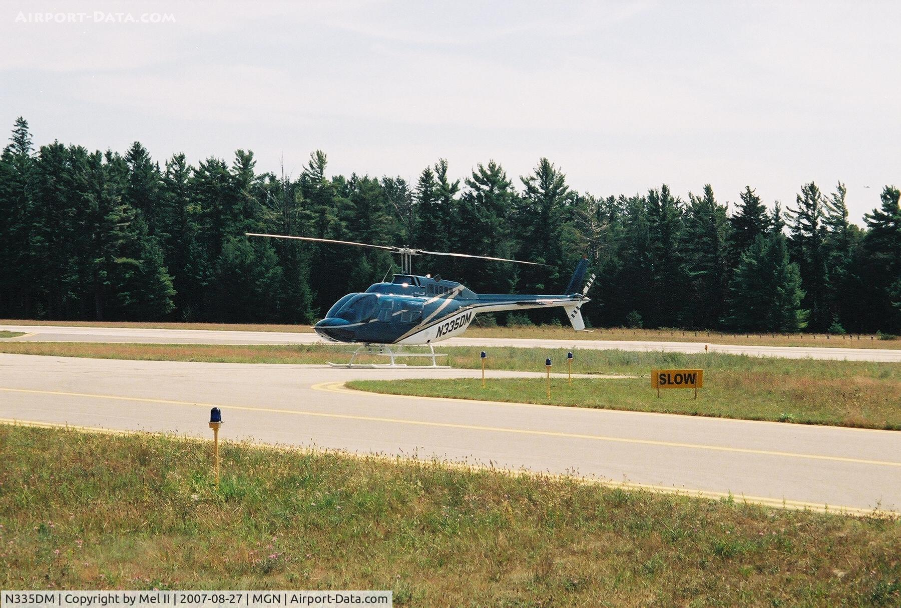 N335DM, 1981 Bell 206B JetRanger C/N 3330, 1981 Bell 206B Parked @ Harbor Springs Airport (MGN)