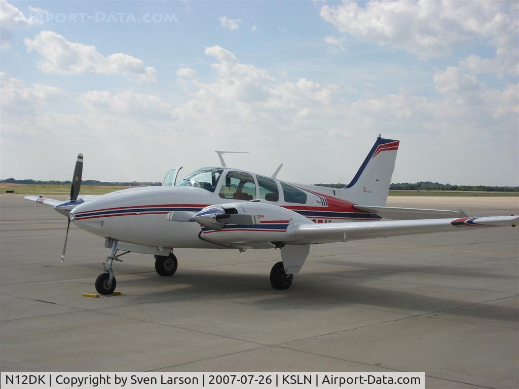 N12DK, 1967 Beech C55 Baron (95-C55) C/N TE-290, N12DK on the ramp at Salina, KS enroute to OSH