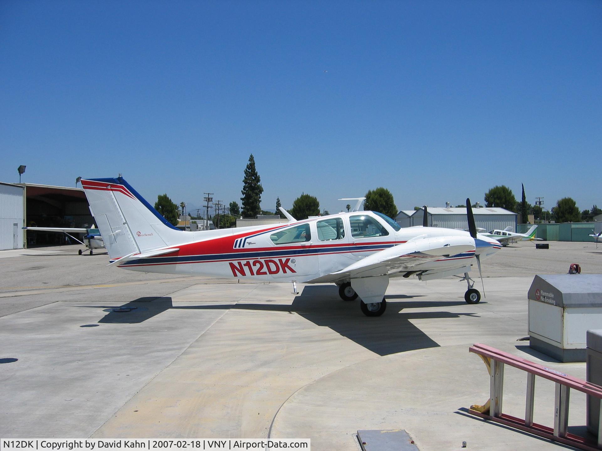 N12DK, 1967 Beech C55 Baron (95-C55) C/N TE-290, Dave Kahn's Baron N12DK at Van Nuys, CA