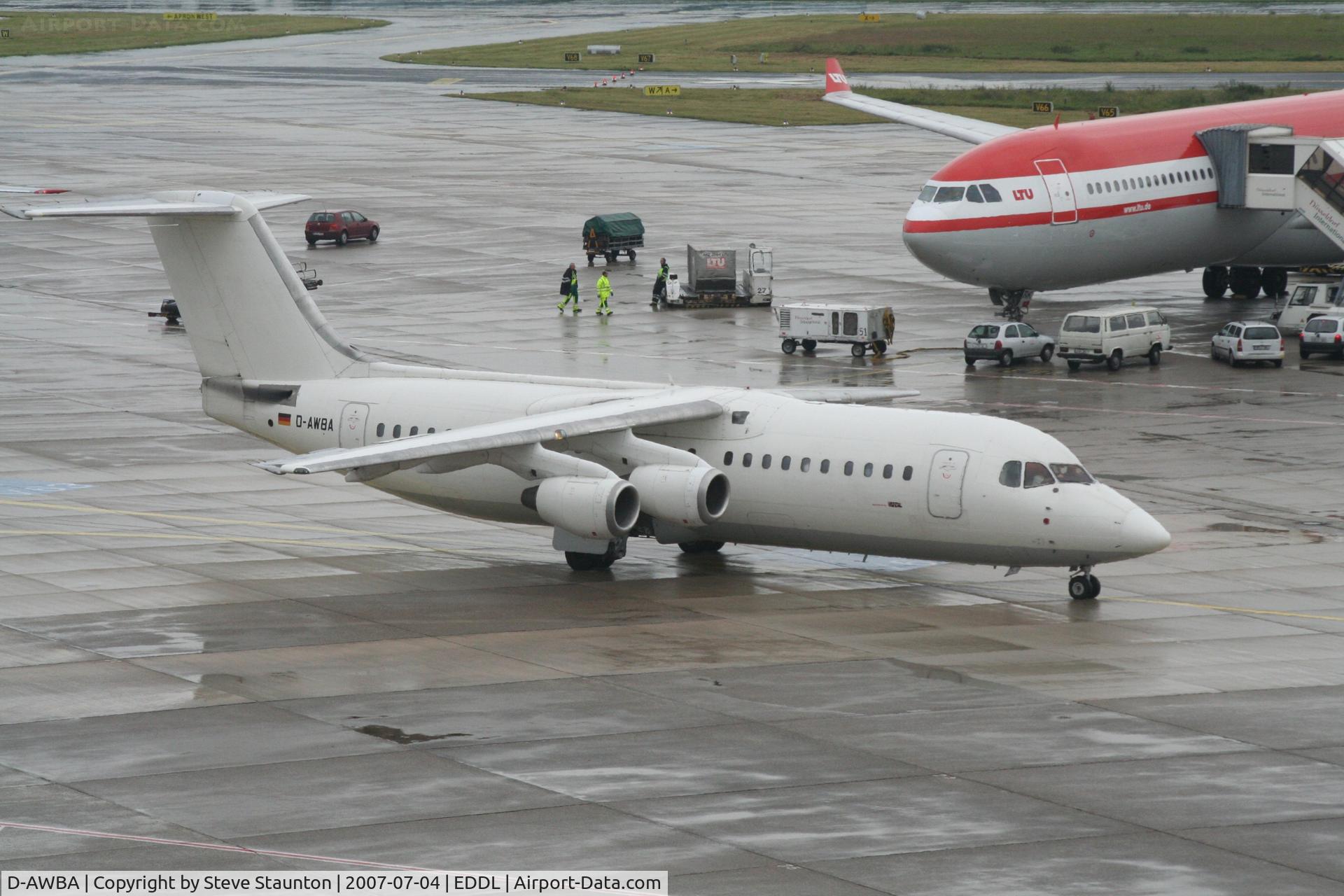 D-AWBA, 1989 British Aerospace BAe.146-300 C/N E3134, Taken at Dusseldorf July 2007