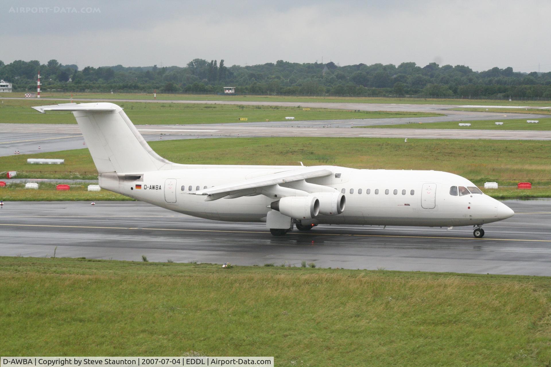 D-AWBA, 1989 British Aerospace BAe.146-300 C/N E3134, Taken at Dusseldorf July 2007