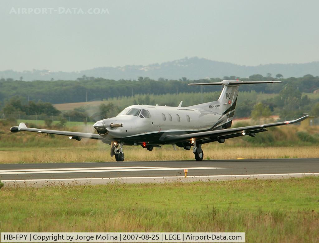 HB-FPY, 2005 Pilatus PC-12/47 C/N 685, Landing RWY 02.
