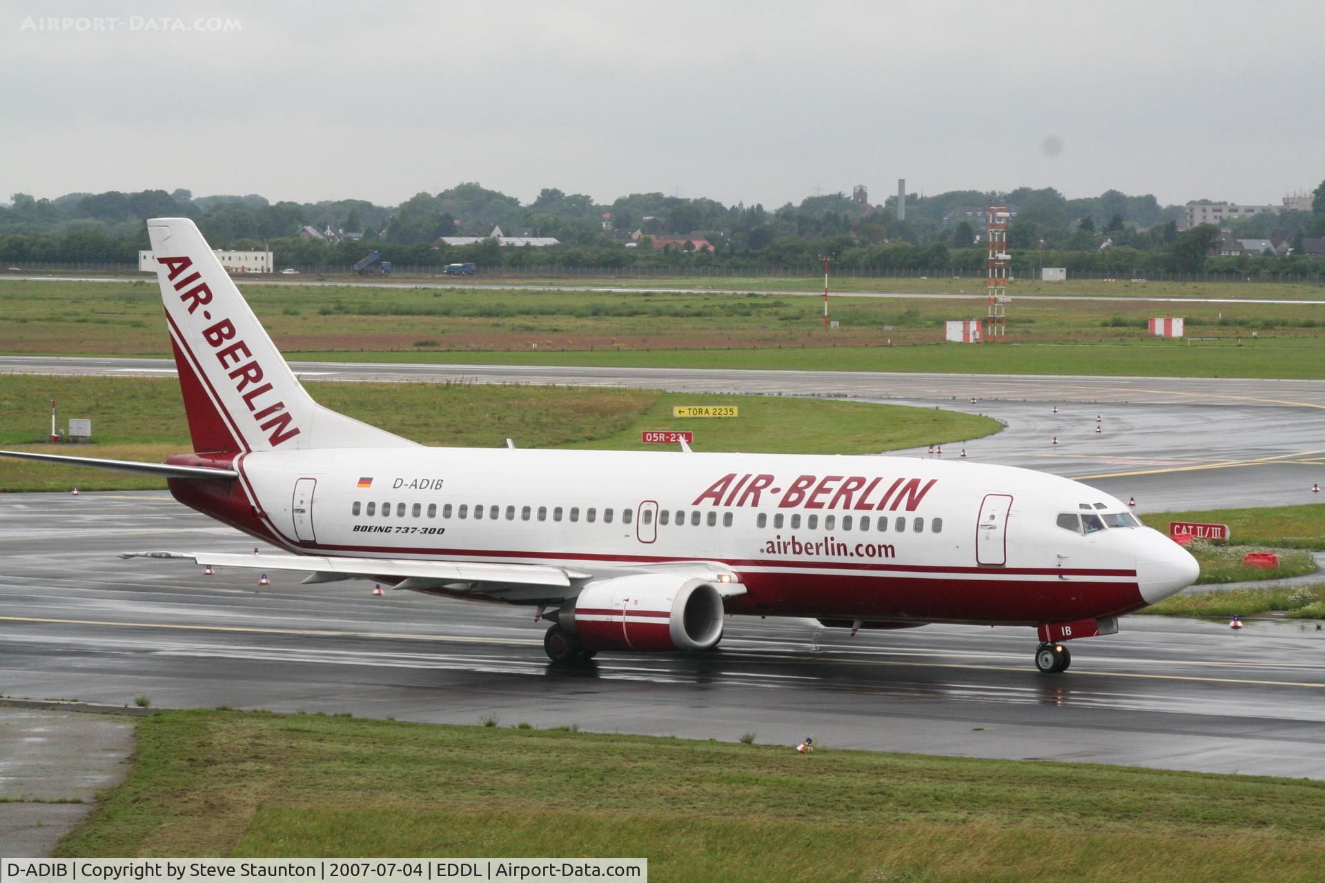 D-ADIB, 1999 Boeing 737-36Q C/N 30334, Taken at Dusseldorf July 2007