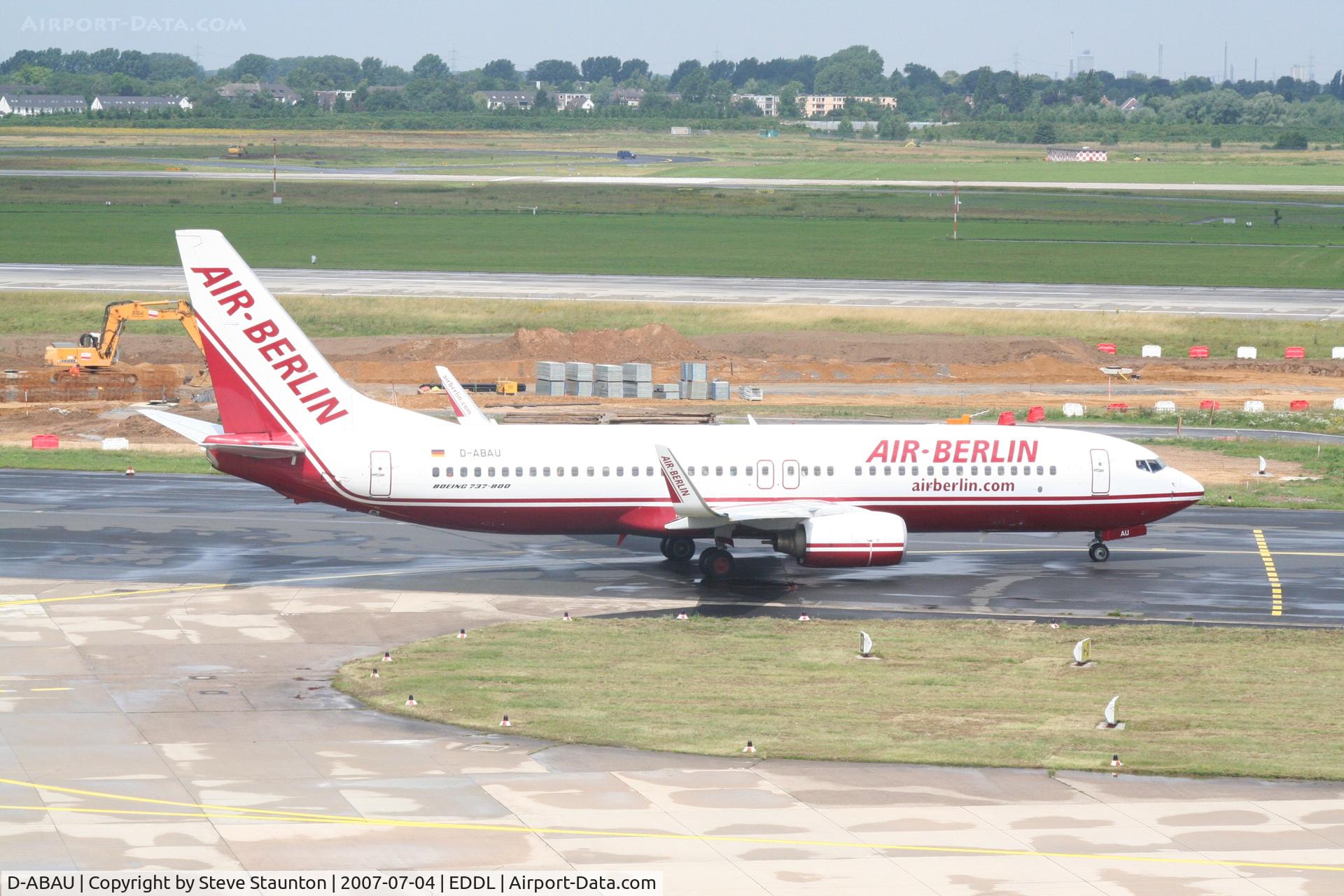 D-ABAU, 1999 Boeing 737-86J C/N 29121, Taken at Dusseldorf July 2007