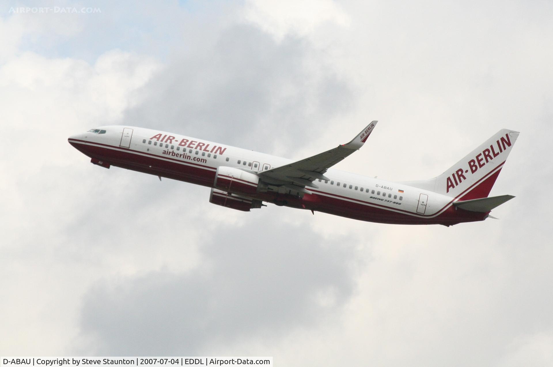 D-ABAU, 1999 Boeing 737-86J C/N 29121, Taken at Dusseldorf July 2007