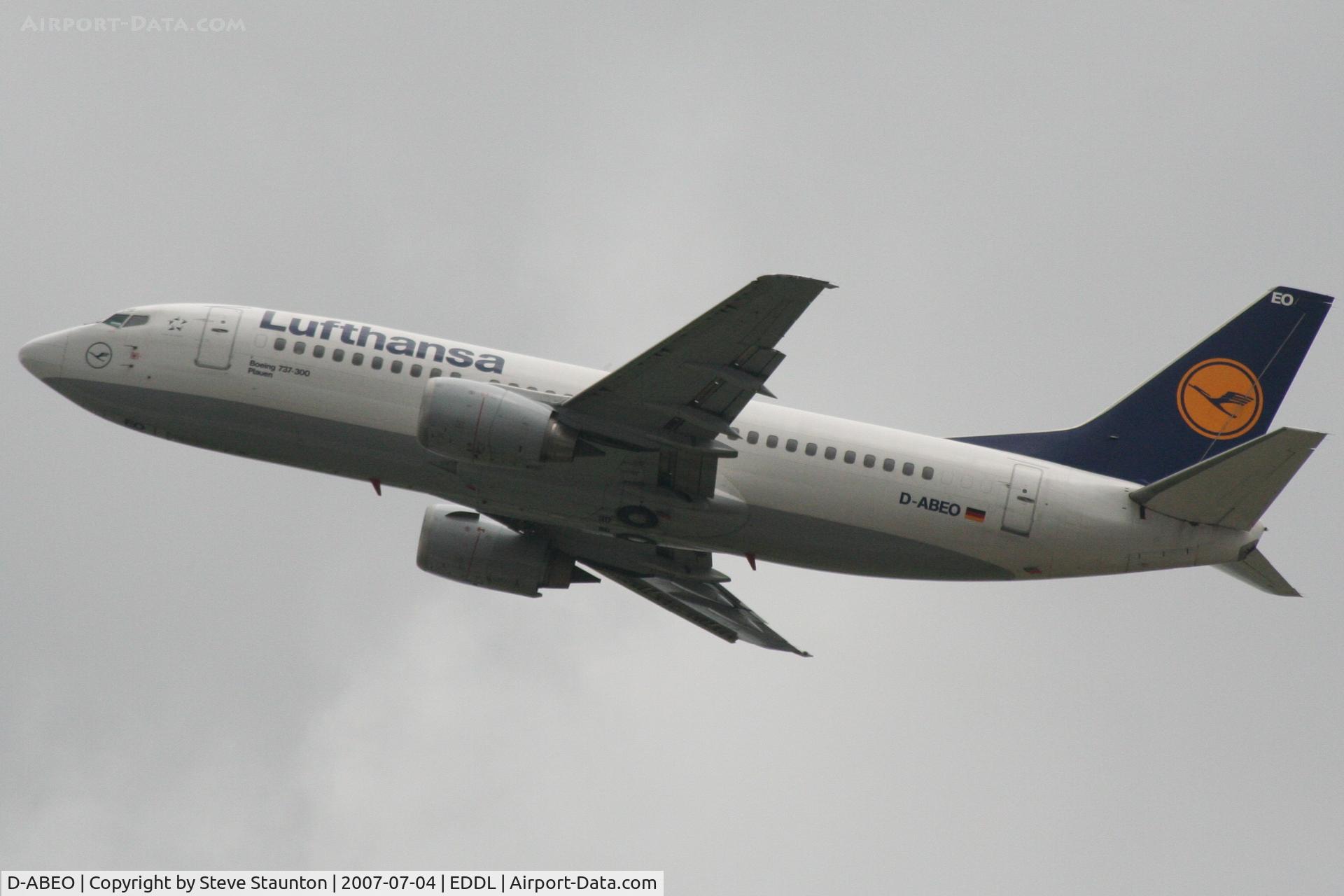 D-ABEO, 1991 Boeing 737-330 C/N 26429, Taken at Dusseldorf July 2007