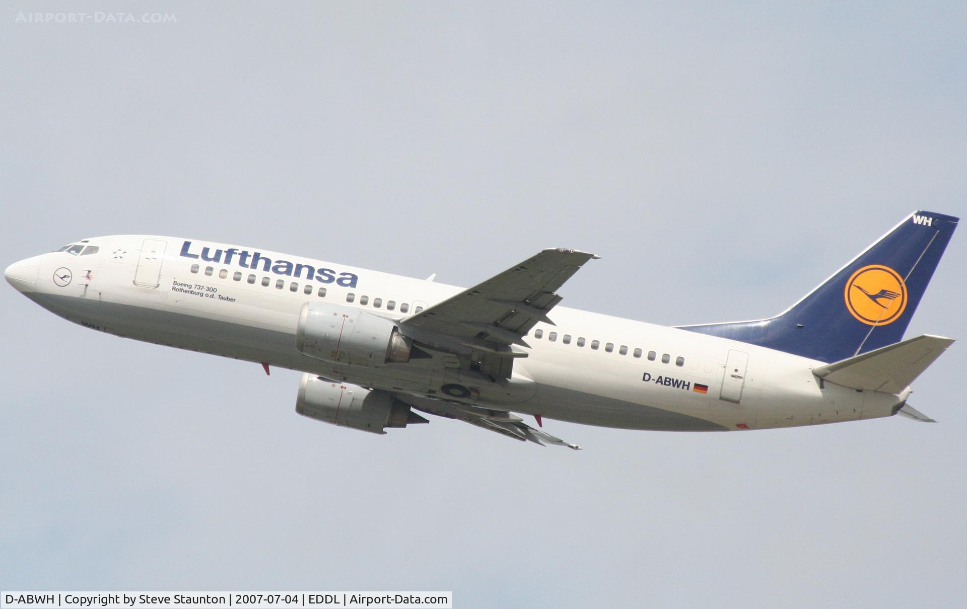 D-ABWH, 1989 Boeing 737-330 C/N 24284, Taken at Dusseldorf July 2007