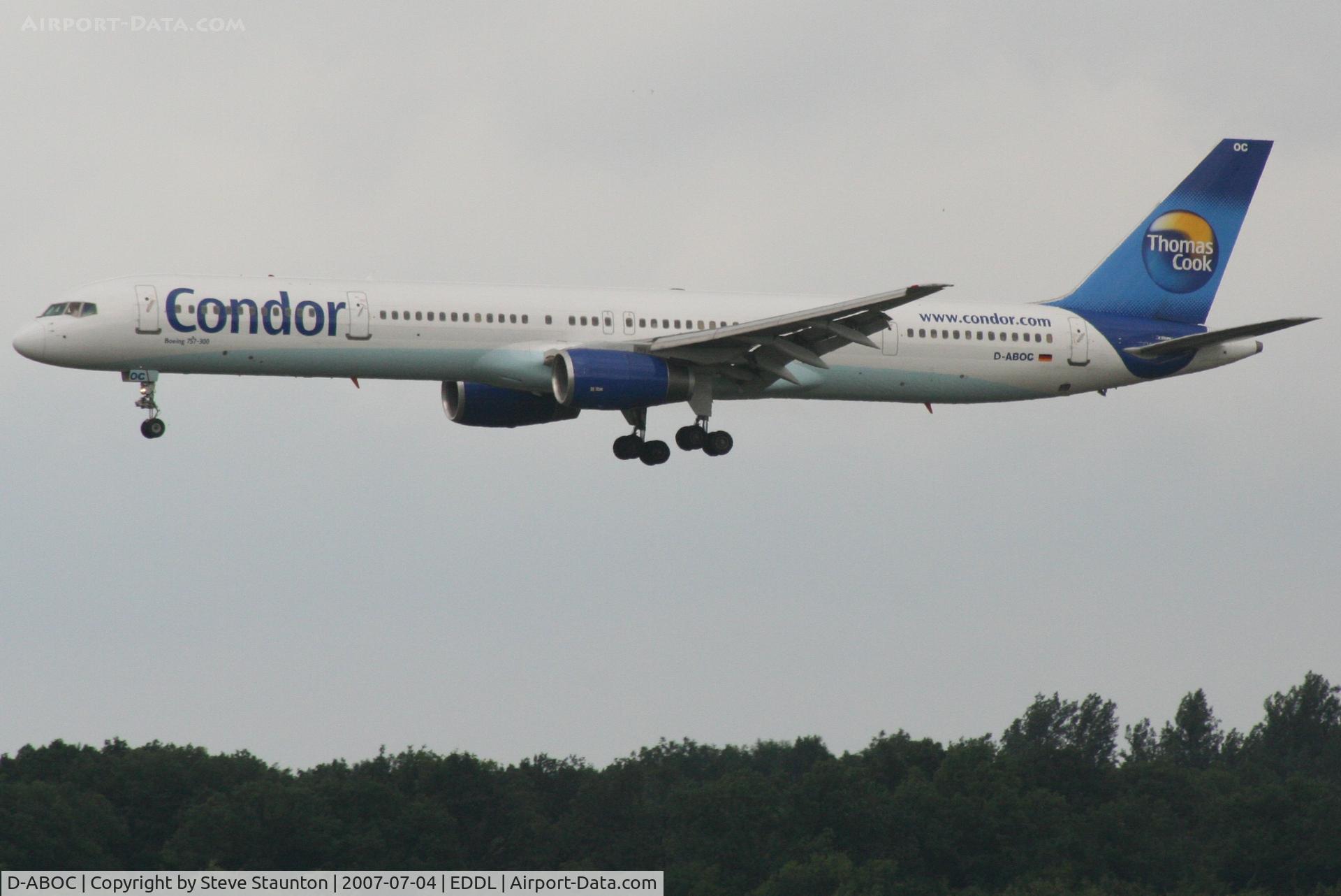 D-ABOC, 1998 Boeing 757-330 C/N 29015, Taken at Dusseldorf July 2007