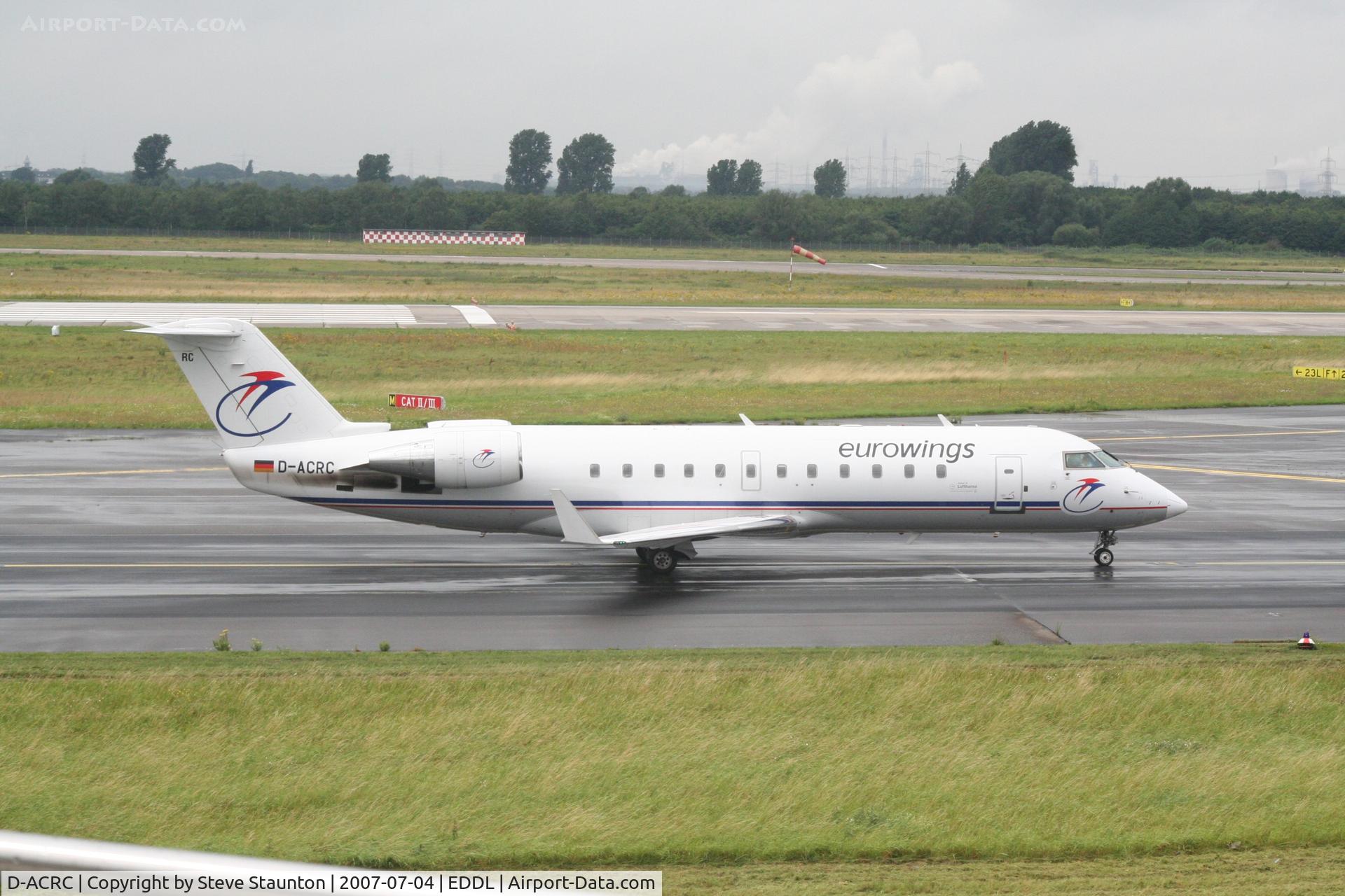 D-ACRC, 2001 Canadair CRJ-200ER (CL-600-2B19) C/N 7573, Taken at Dusseldorf July 2007