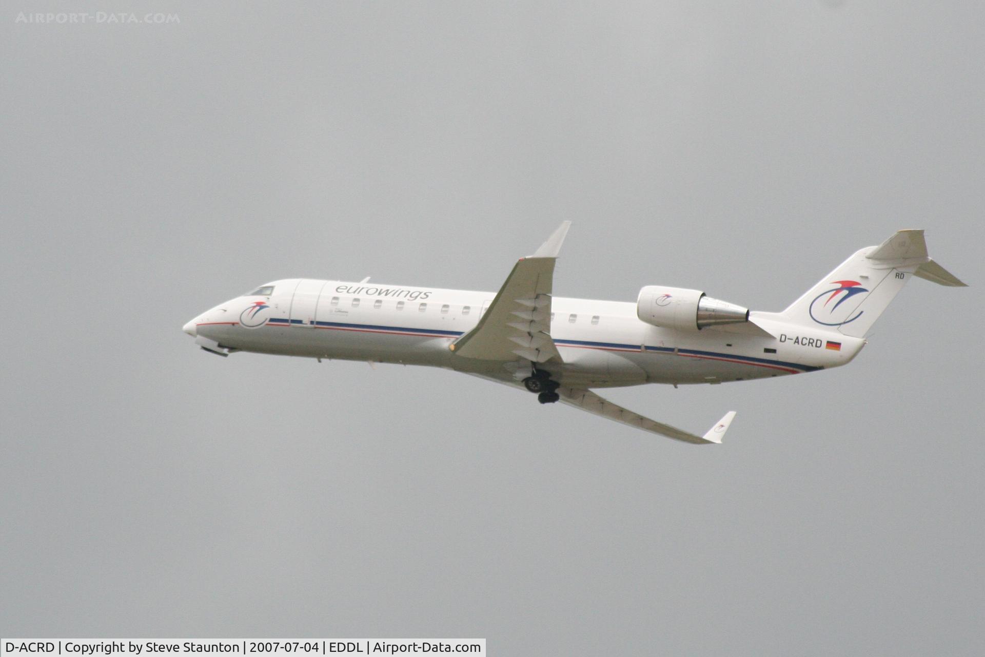 D-ACRD, Canadair CRJ-200ER (CL-600-2B19) C/N 7583, Taken at Dusseldorf July 2007