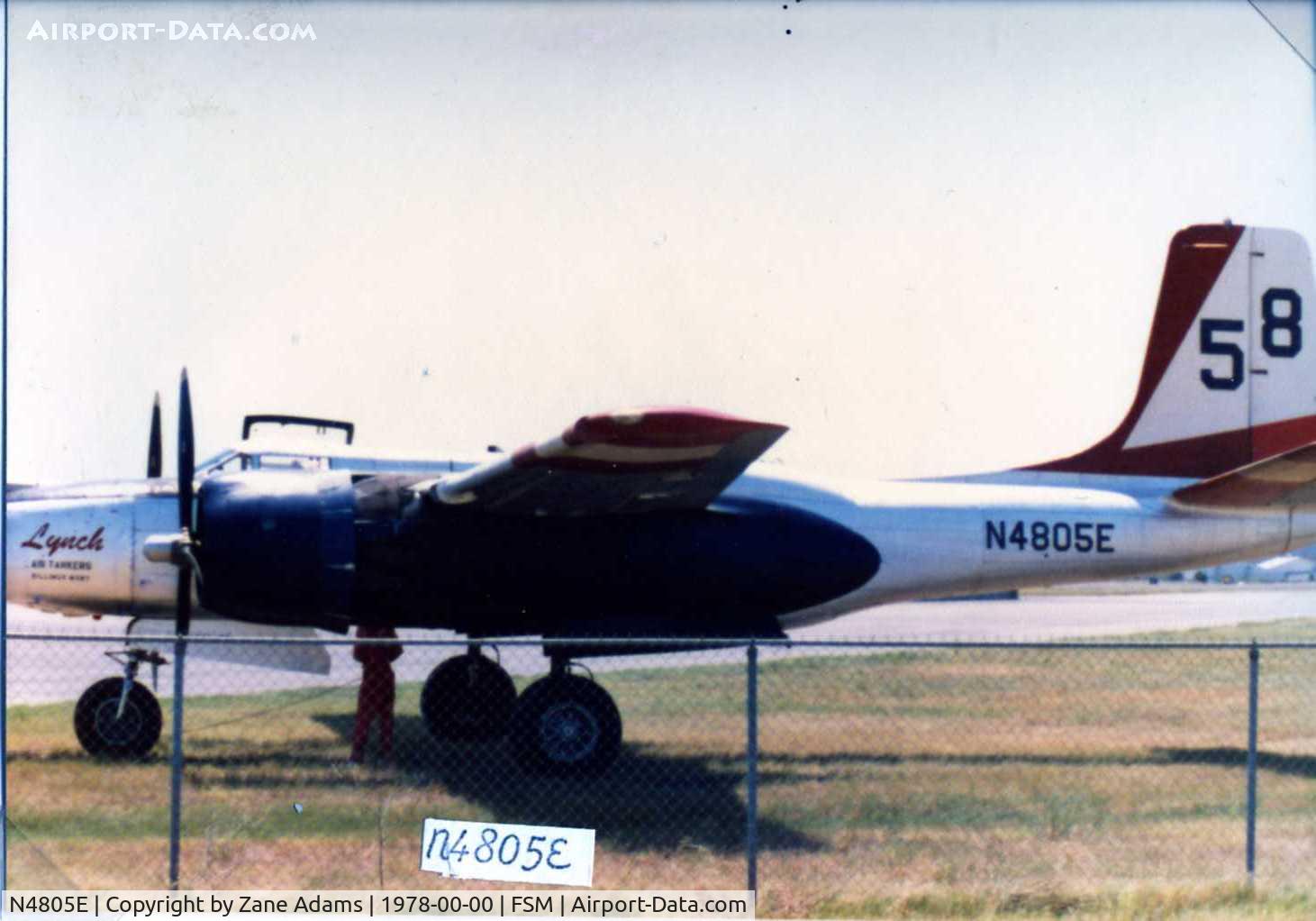 N4805E, 1944 Douglas A-26B Invader C/N 27400, Lynch Air Tanker 1978 By John Van Dyke C/O Zane Adams