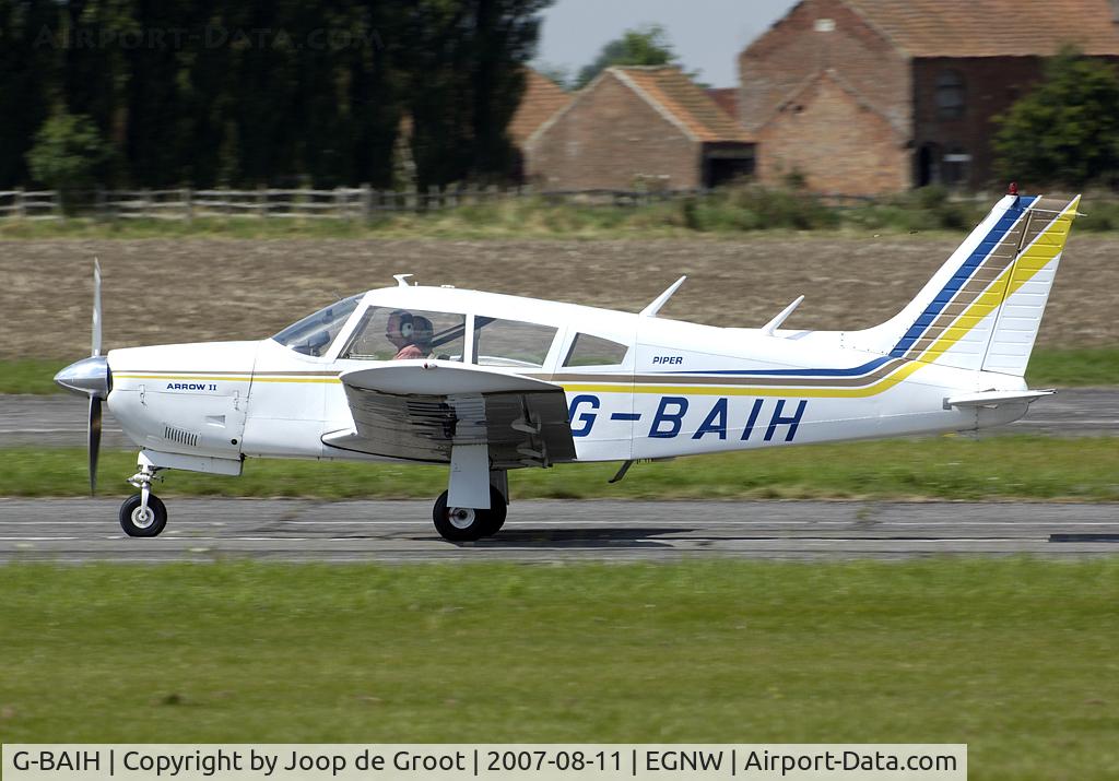 G-BAIH, 1972 Piper PA-28R-200-2 Cherokee Arrow II C/N 28R-7335011, Take off from Wickenby airfield