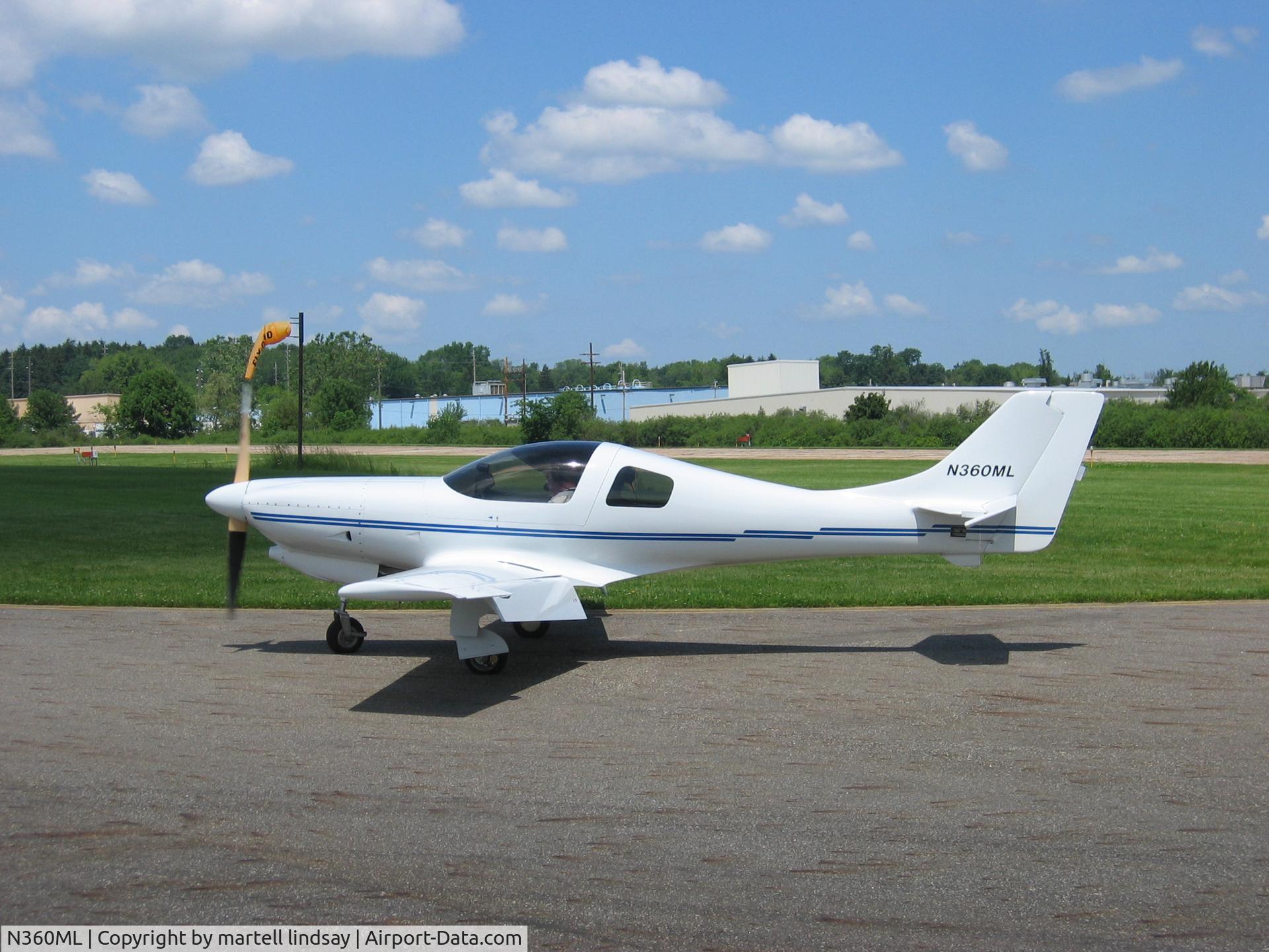N360ML, 1997 Lancair 320 C/N 001 (N360ML), on ramp at Geauga Co