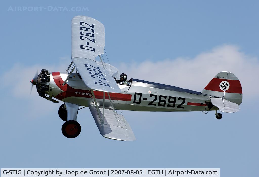 G-STIG, 1937 Focke-Wulf Fw-44J Stieglitz C/N 183, painted in pre WWII german colors