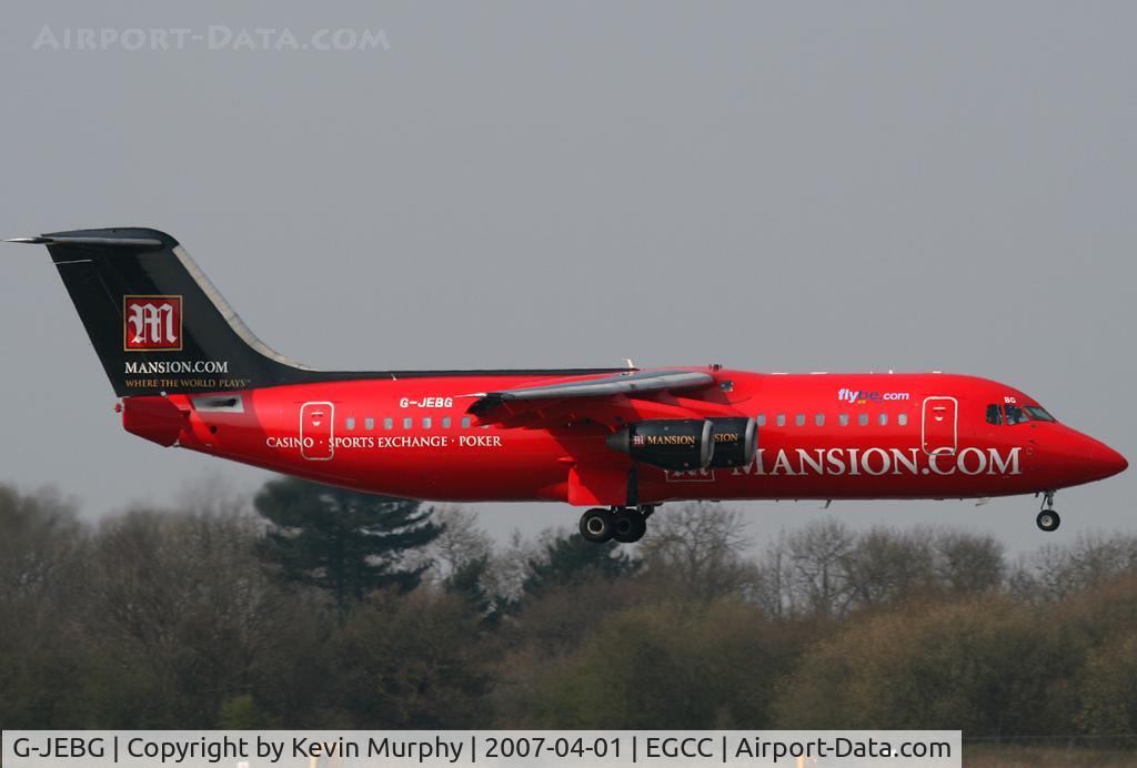 G-JEBG, 1992 British Aerospace BAe.146-300 C/N E3209, Colourful Flybe 146