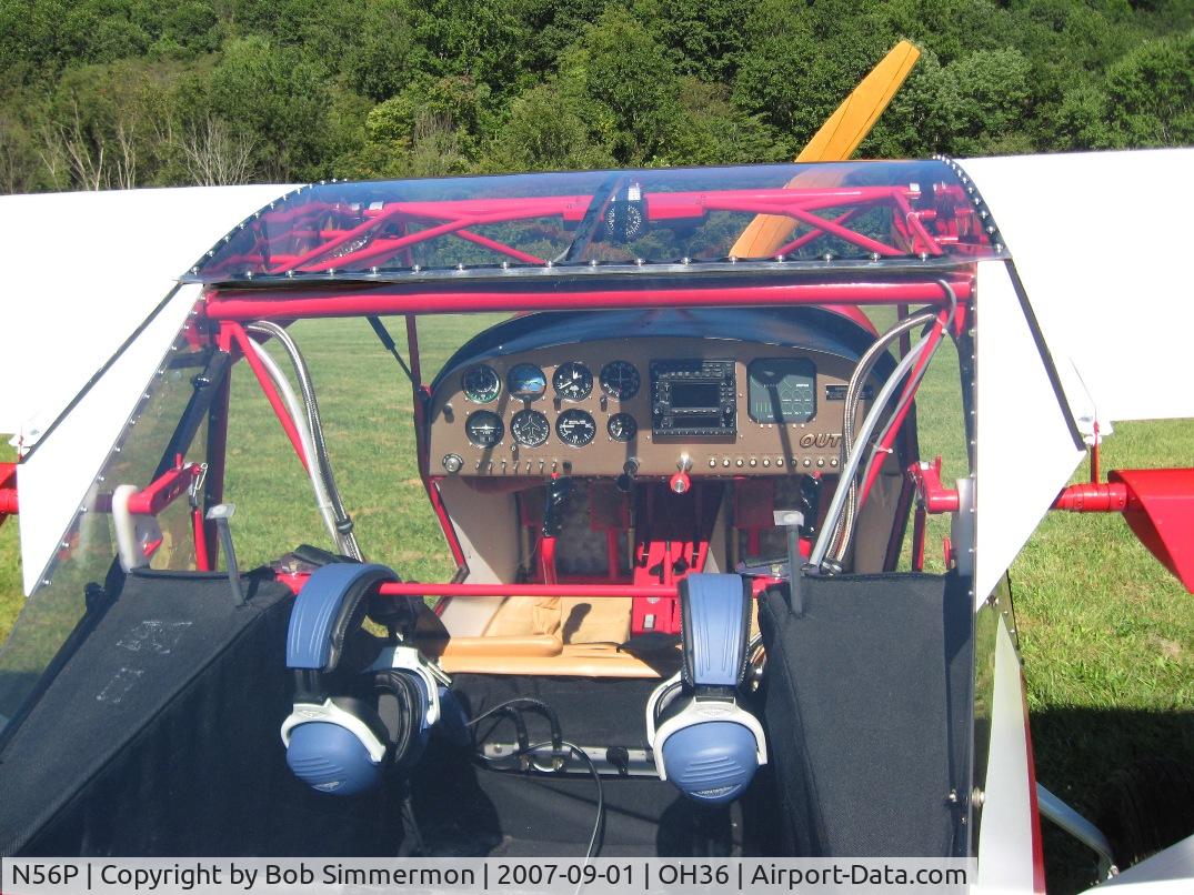 N56P, 2002 Airborne XT-582 Outback C/N S9910-0226, Looking down through the sunroof.  Seen at the fly-in breakfast at Zanesville, OH (Riverside)