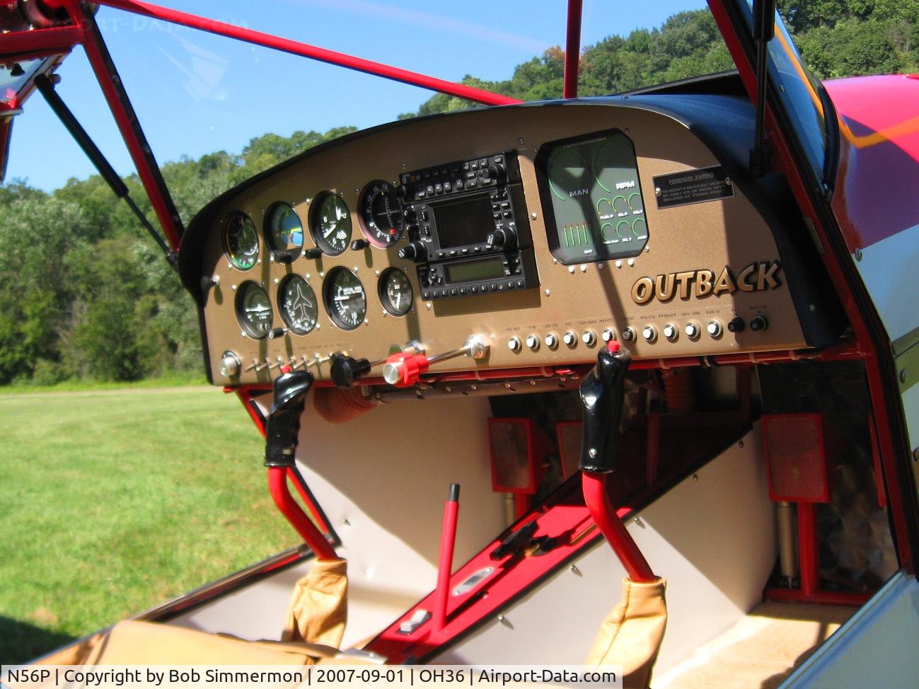 N56P, 2002 Airborne XT-582 Outback C/N S9910-0226, Very nice panel.  Seen at the fly-in breakfast at Zanesville, OH (Riverside)