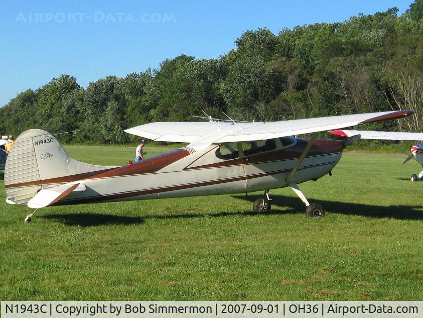 N1943C, 1953 Cessna 170B C/N 26088, Breakfast fly-in at Zanesville, OH (Riverside)