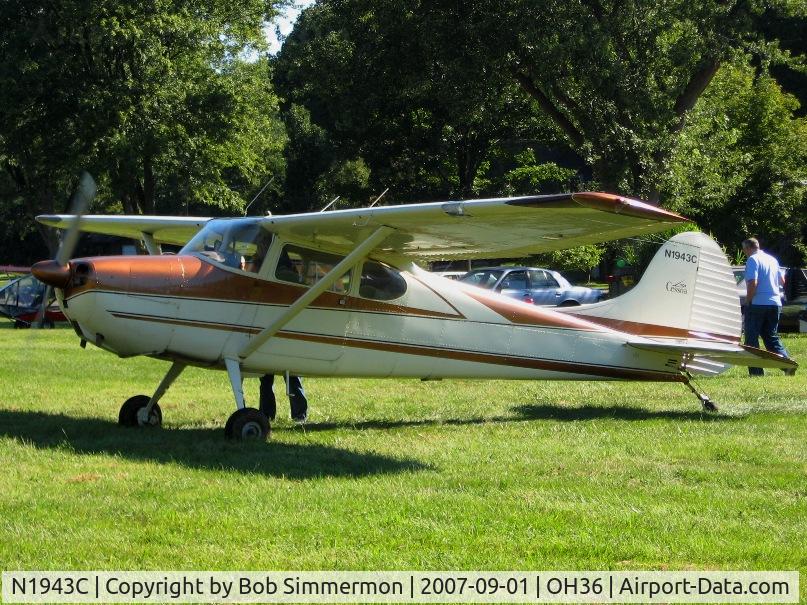 N1943C, 1953 Cessna 170B C/N 26088, Breakfast fly-in at Zanesville, OH (Riverside)