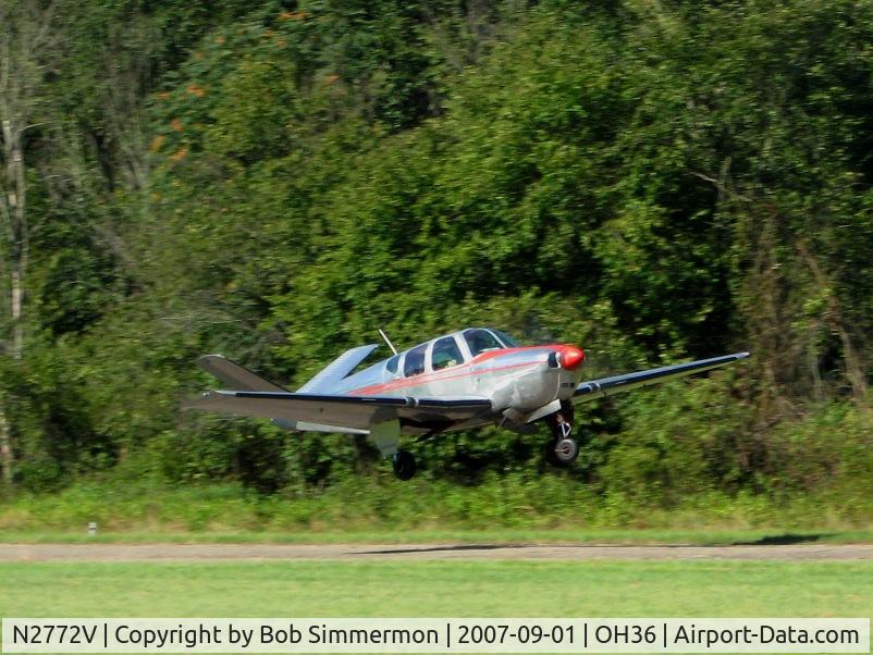 N2772V, 1947 Beech 35 Bonanza C/N D-164, Breakfast fly-in at Zanesville, OH (Riverside)