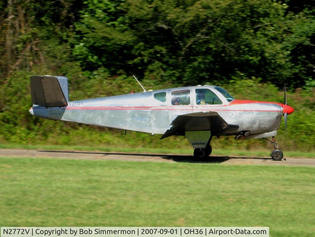 N2772V, 1947 Beech 35 Bonanza C/N D-164, Breakfast fly-in at Zanesville, OH (Riverside)