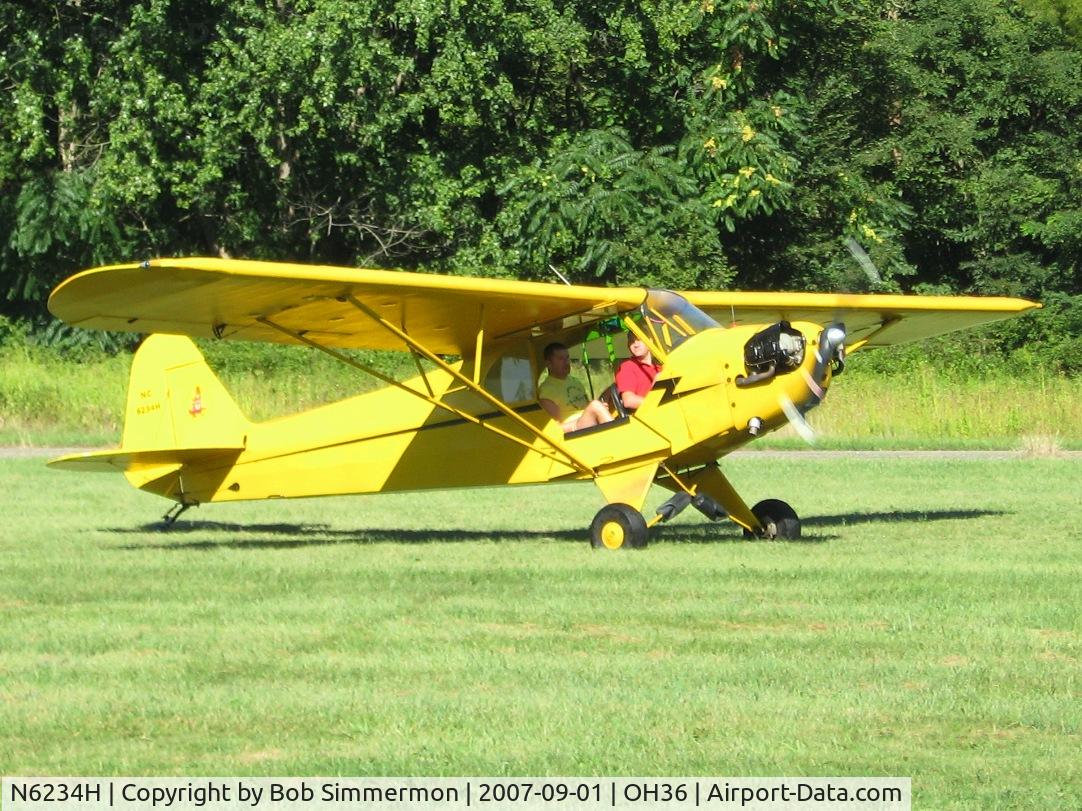 N6234H, 1946 Piper J3C-65 Cub C/N 19408, Breakfast fly-in at Zanesville, OH (Riverside)