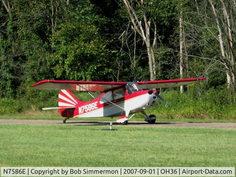 N7586E, 1958 Champion 7EC C/N 7EC-680, Breakfast fly-in at Zanesville, OH (Riverside)