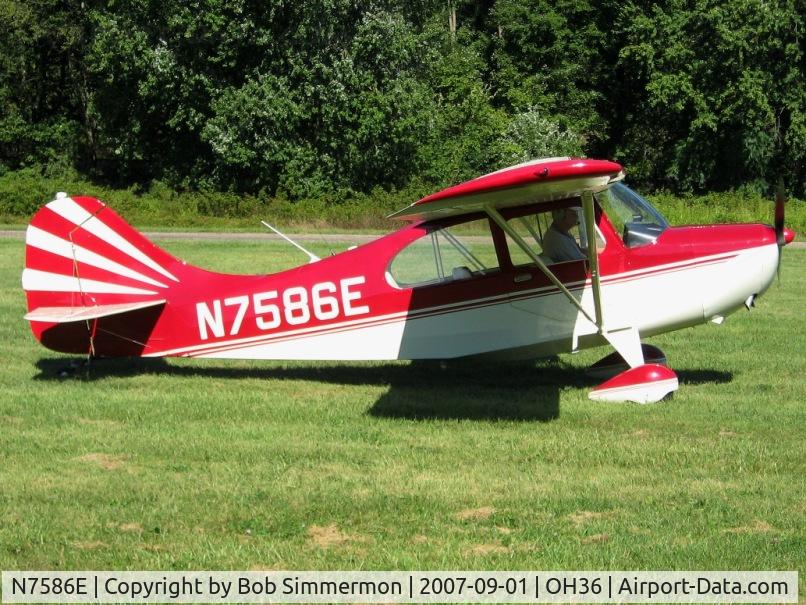 N7586E, 1958 Champion 7EC C/N 7EC-680, Breakfast fly-in at Zanesville, OH (Riverside)