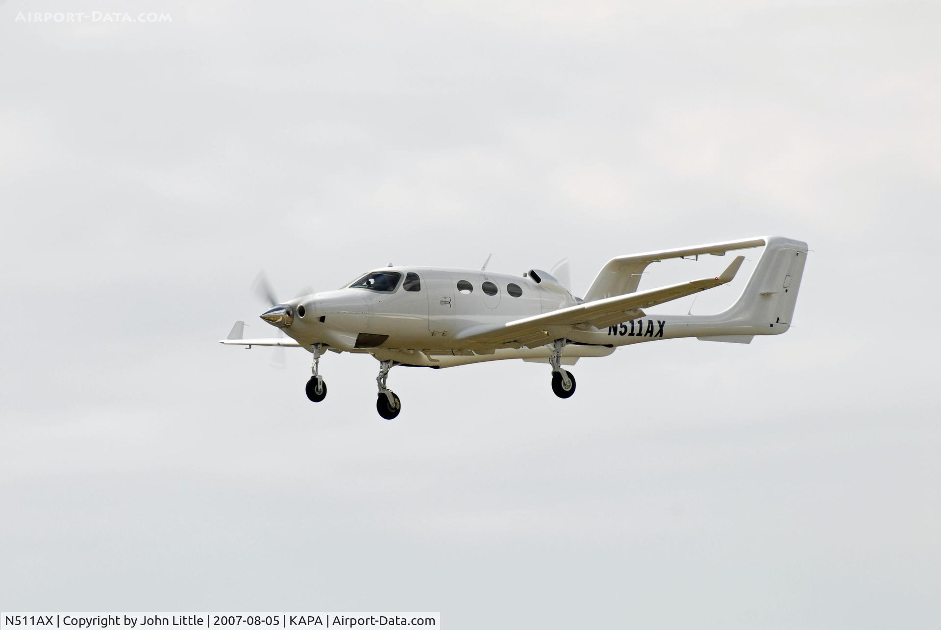 N511AX, 2007 Adam Aircraft A500 C/N 0011, Adam 500 on FInal