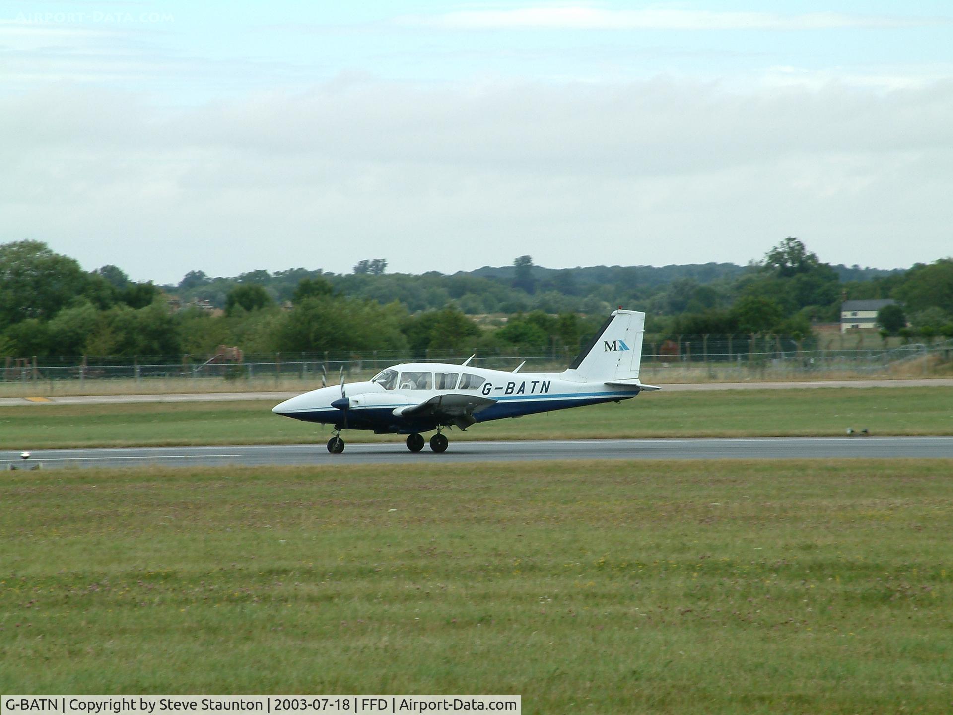 G-BATN, 1973 Piper PA-23-250 Aztec C/N 27-7304987, Royal International Air Tattoo 2003